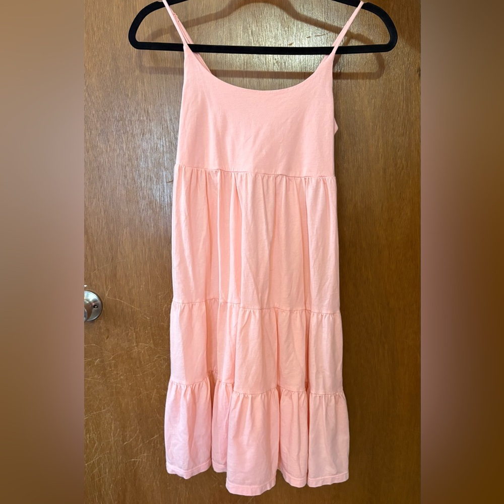 Bobi Pink Bubble Maxi Skirt Tiered Casual